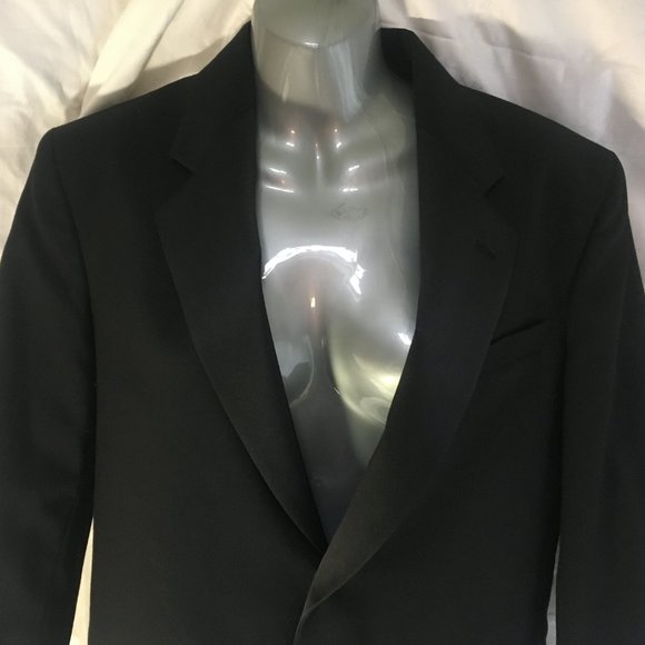 Joseph & Feiss Boys Black Formal Tuxedo Blazer Suit Jacket Size 12 Short Sleeve - Picture 2 of 11